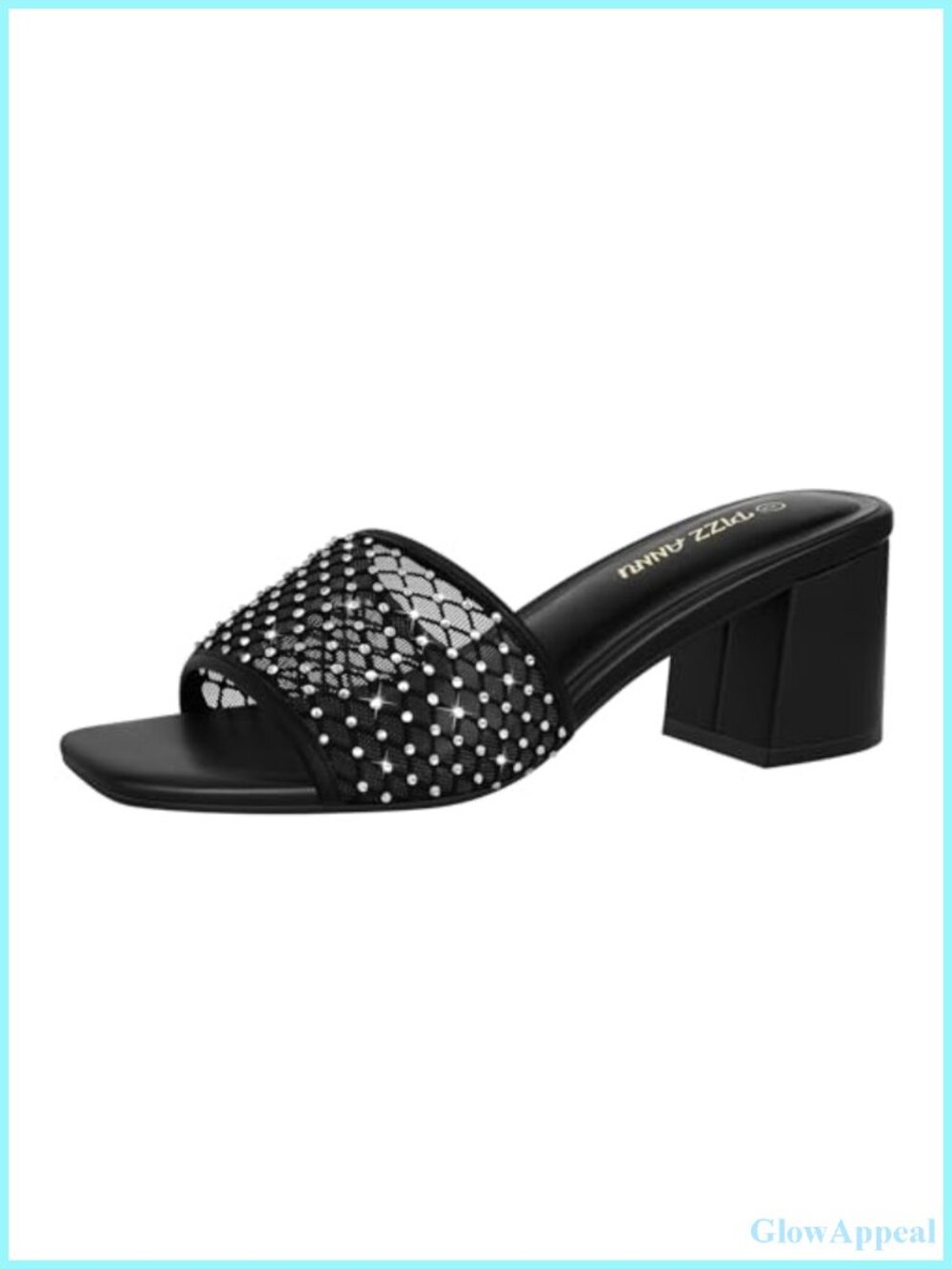 Women's Square Open Toe Low Block Heel Sandals Slip On Mules Comfortable Dress